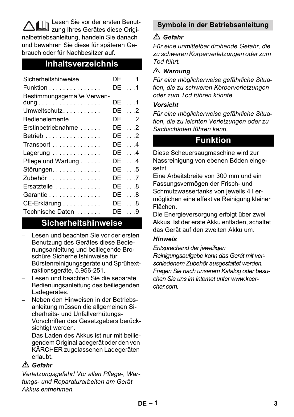 Karcher BR 30-4 C Bp Pack User Manual | Page 3 / 252