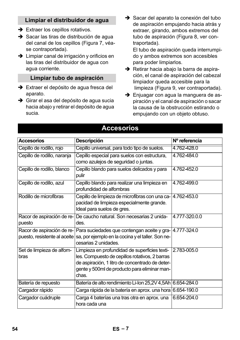 Accesorios | Karcher BR 30-4 C Bp Pack User Manual | Page 54 / 252