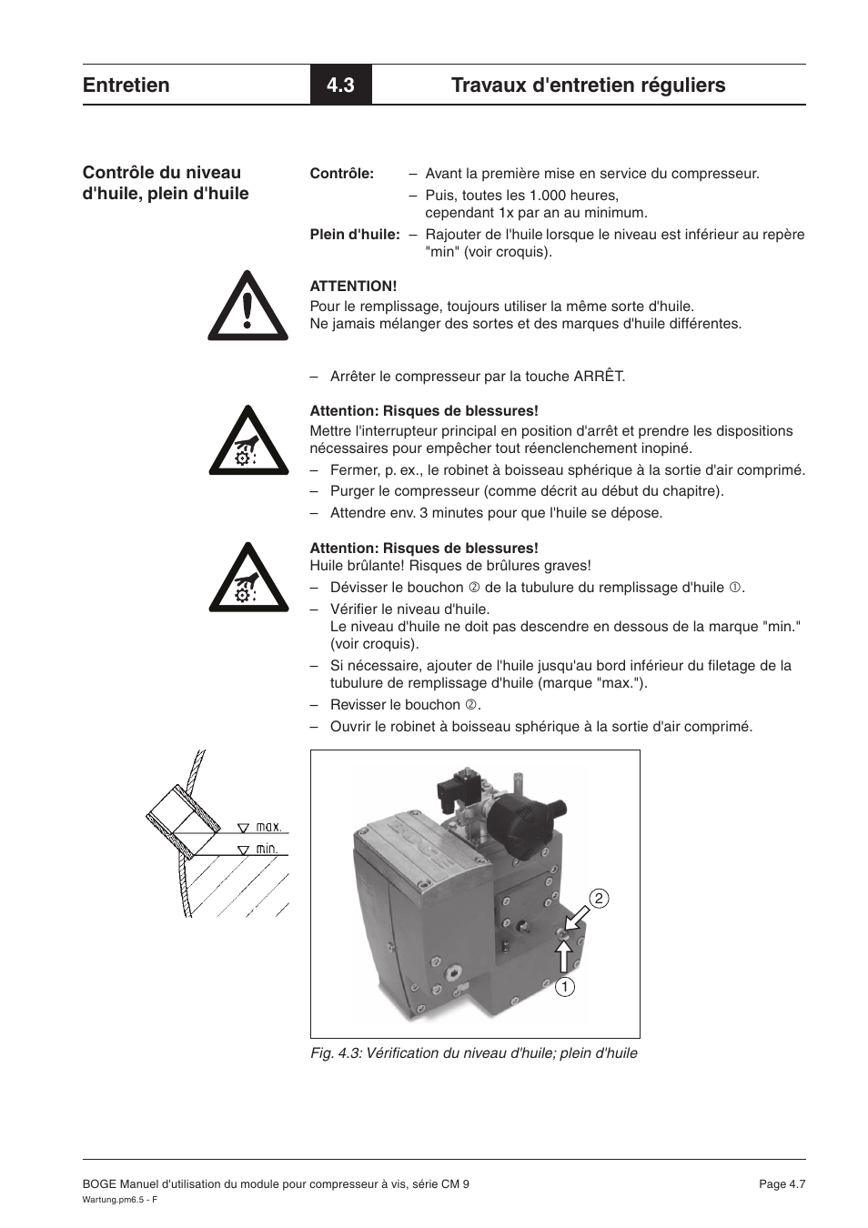 Entretien, 3 travaux d'entretien réguliers | Karcher HD 7-250 De Tr1 User Manual | Page 122 / 264