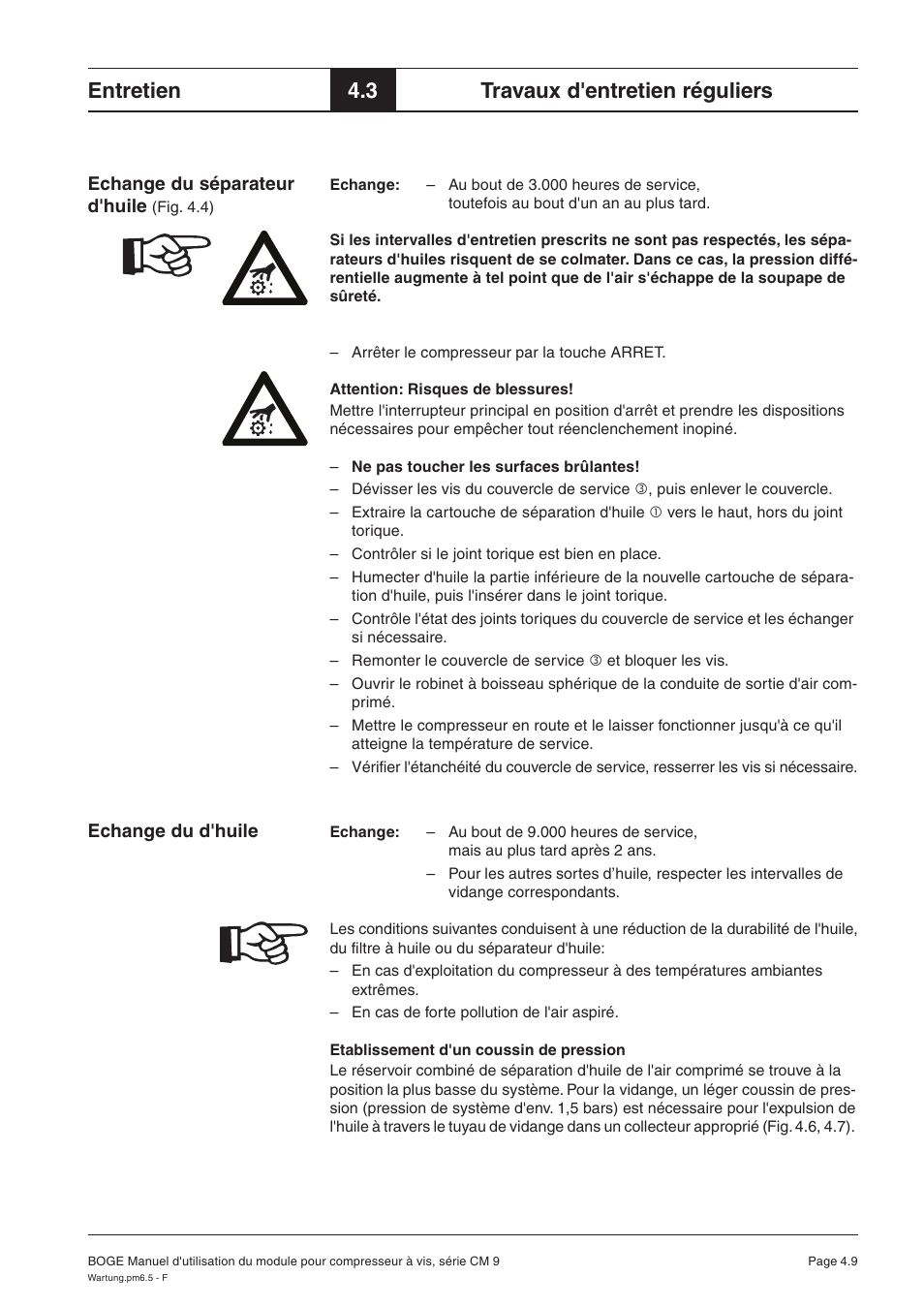 Entretien, 3 travaux d'entretien réguliers | Karcher HD 7-250 De Tr1 User Manual | Page 124 / 264