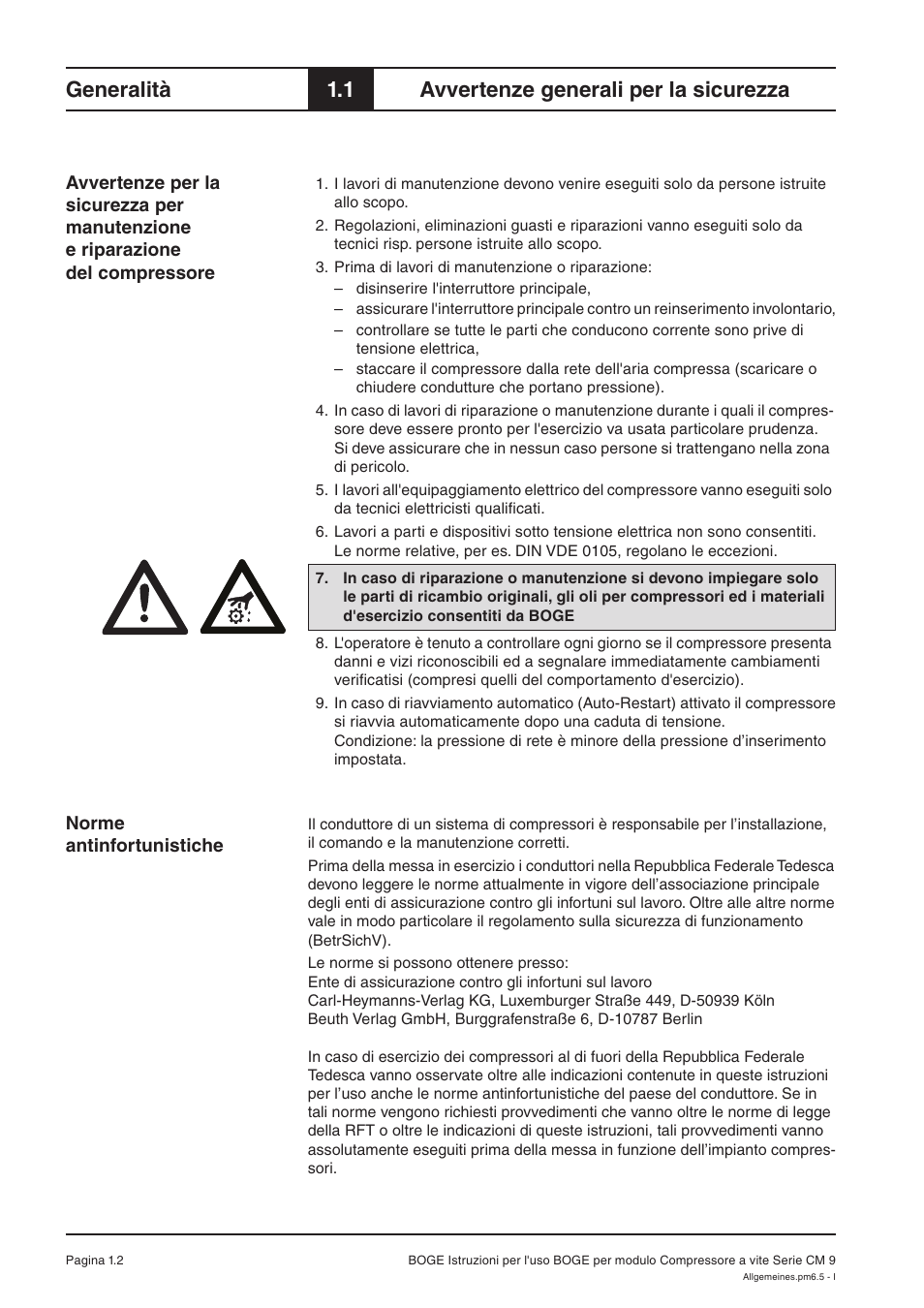 Generalità, 1 avvertenze generali per la sicurezza | Karcher HD 7-250 De Tr1 User Manual | Page 140 / 264