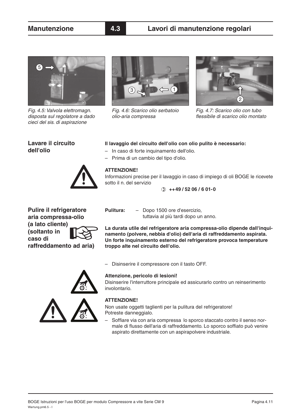 Manutenzione, 3 lavori di manutenzione regolari | Karcher HD 7-250 De Tr1 User Manual | Page 169 / 264