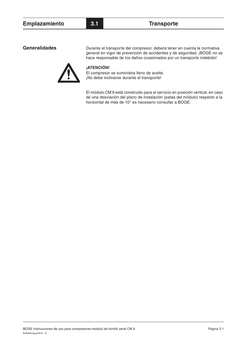 Emplazamiento, 1 transporte | Karcher HD 7-250 De Tr1 User Manual | Page 196 / 264