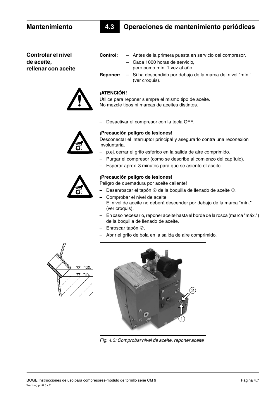 Mantenimiento, 3 operaciones de mantenimiento periódicas | Karcher HD 7-250 De Tr1 User Manual | Page 208 / 264