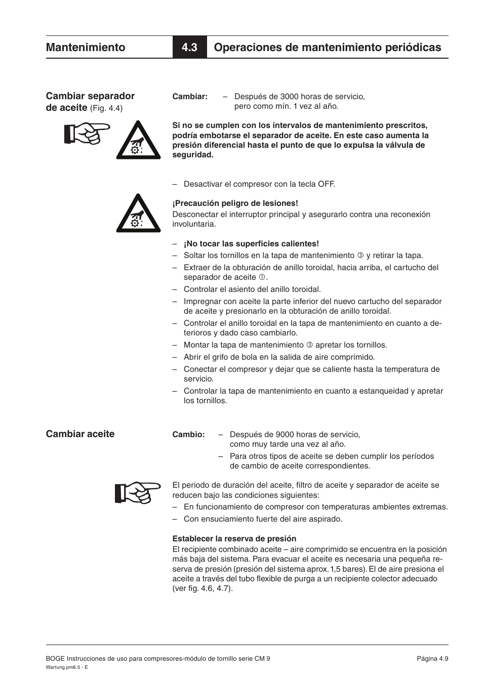 Mantenimiento, 3 operaciones de mantenimiento periódicas | Karcher HD 7-250 De Tr1 User Manual | Page 210 / 264