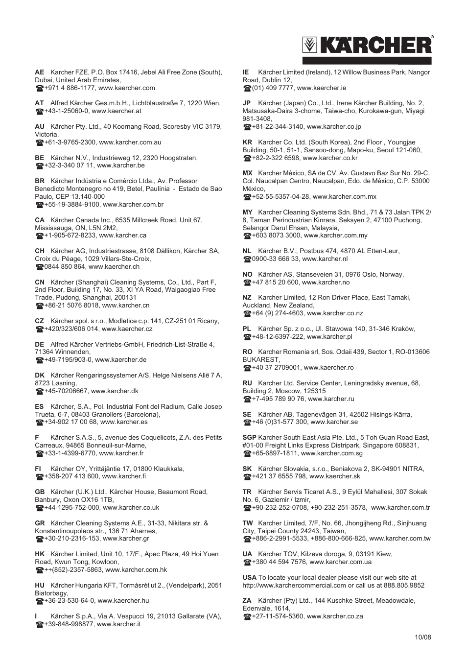 Karcher HD 7-250 De Tr1 User Manual | Page 264 / 264