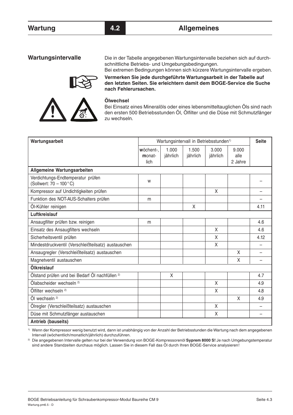 Wartung, 2 allgemeines, Wartungsintervalle | Karcher HD 7-250 De Tr1 User Manual | Page 30 / 264