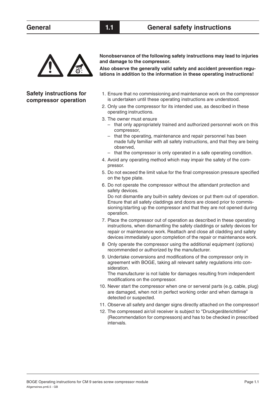 General, 1 general safety instructions | Karcher HD 7-250 De Tr1 User Manual | Page 51 / 264