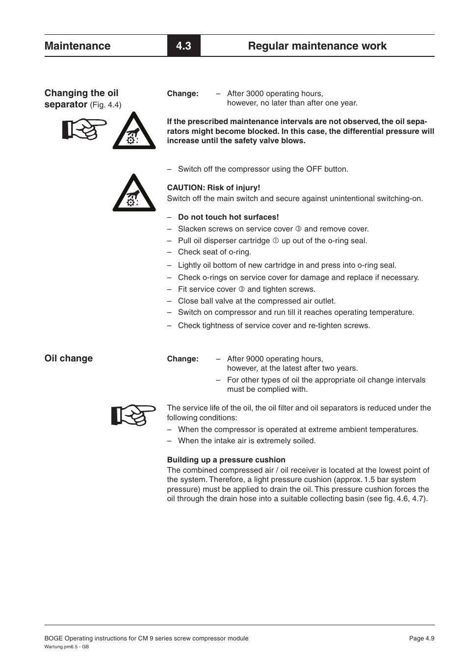 Maintenance, 3 regular maintenance work | Karcher HD 7-250 De Tr1 User Manual | Page 79 / 264