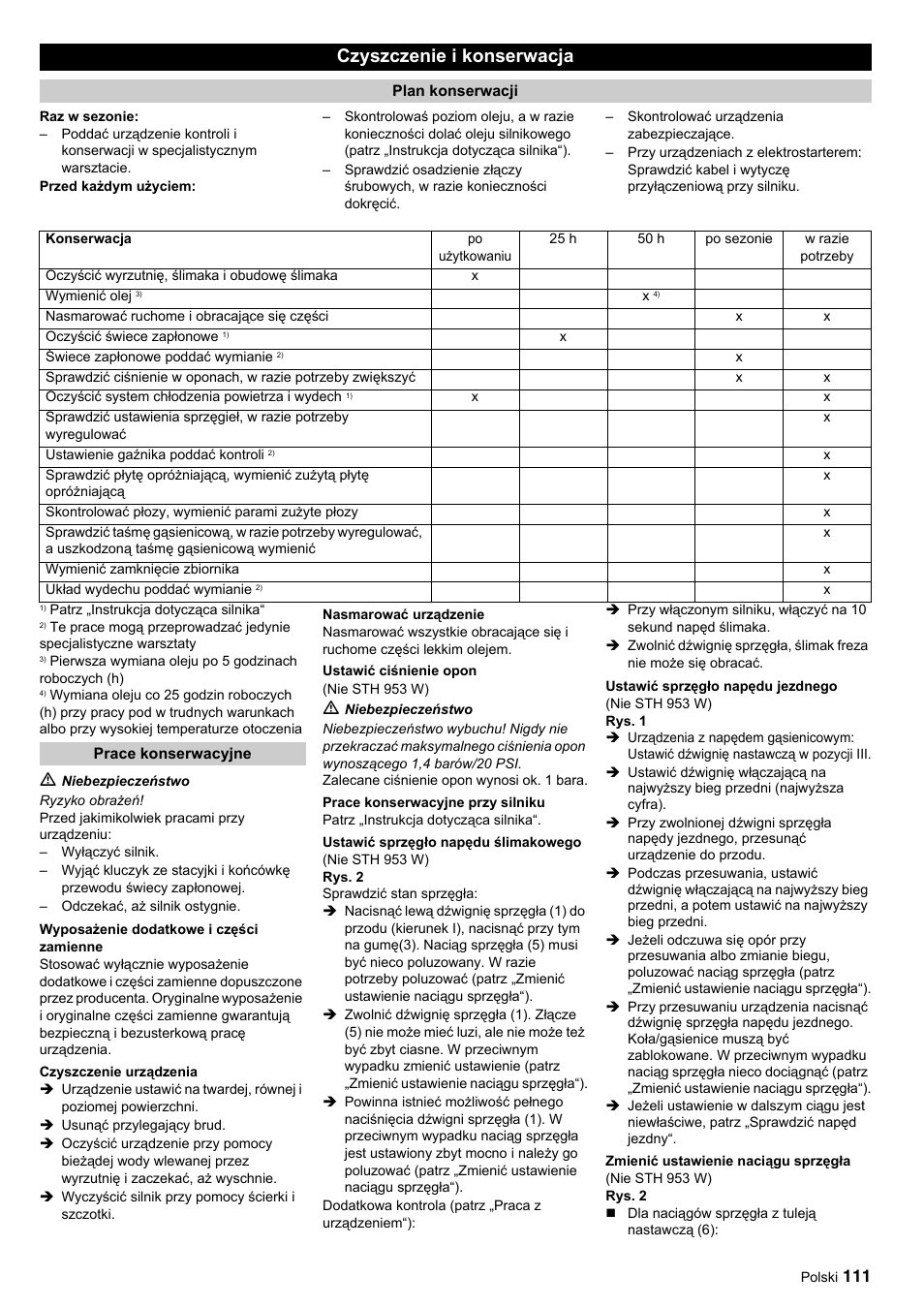 Czyszczenie i konserwacja | Karcher STH 10-76 W User Manual | Page 111 / 143