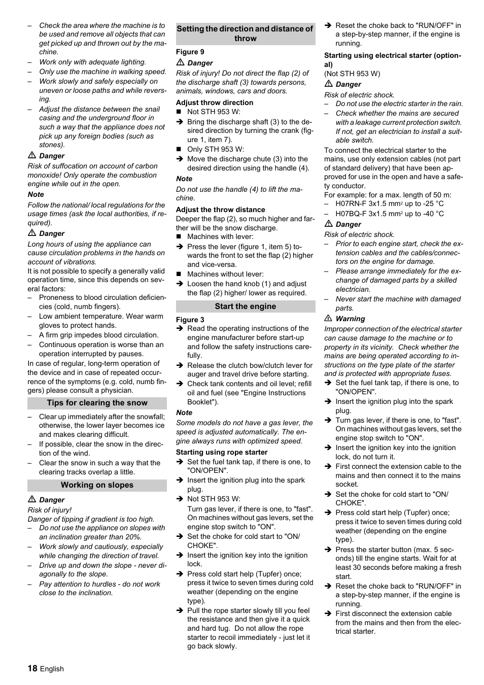 Karcher STH 10-76 W User Manual | Page 18 / 143