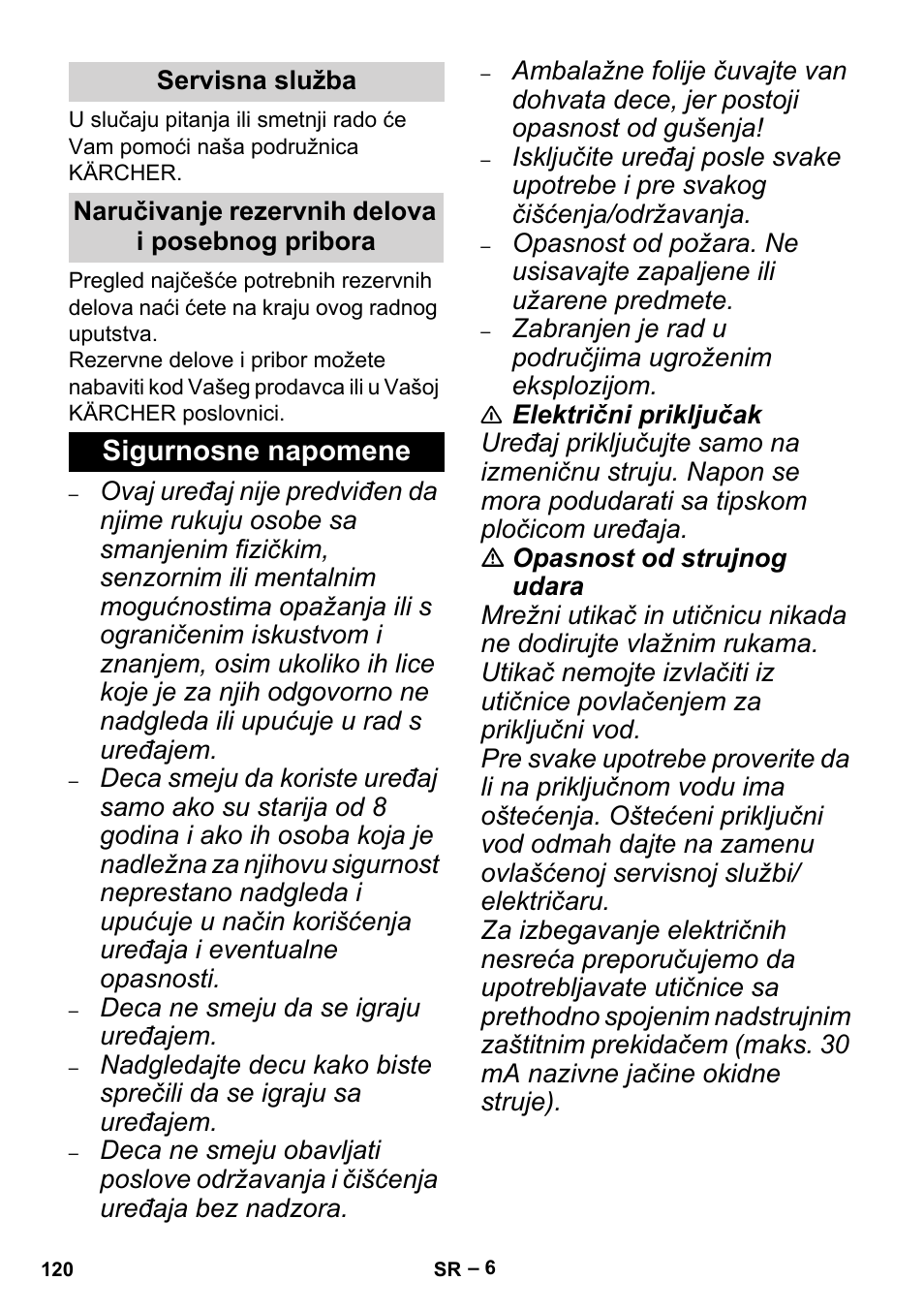 Karcher MV 2 User Manual | Page 120 / 166