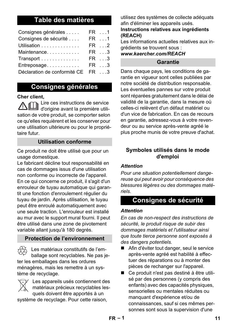 Karcher Autoreel User Manual | Page 11 / 90