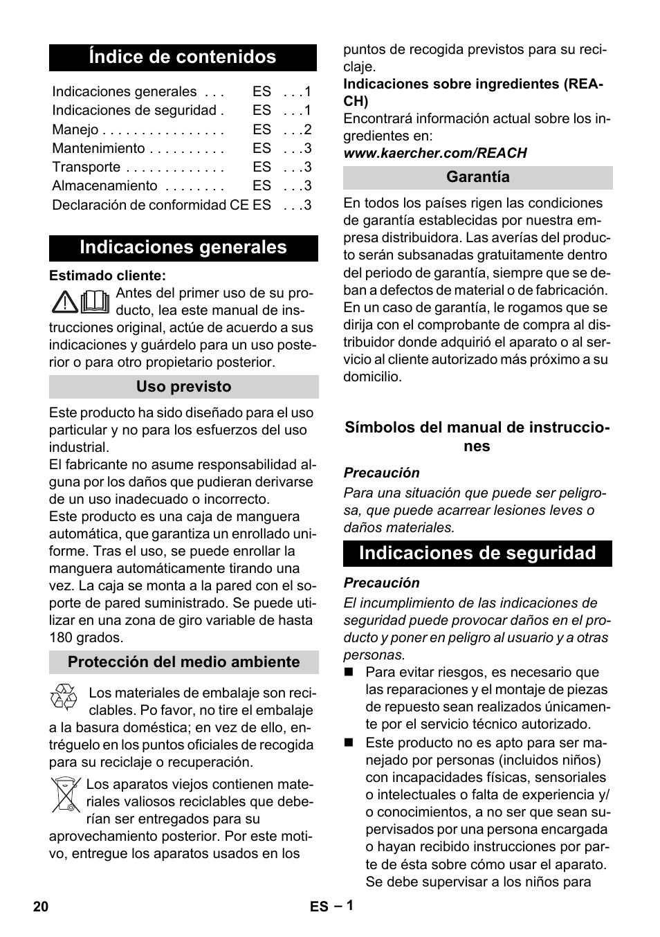 Karcher Autoreel User Manual | Page 20 / 90