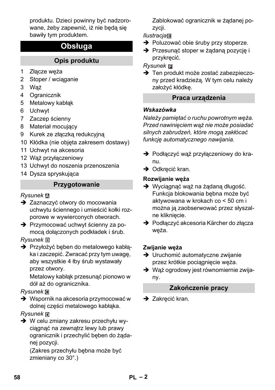 Obsługa | Karcher Autoreel User Manual | Page 58 / 90