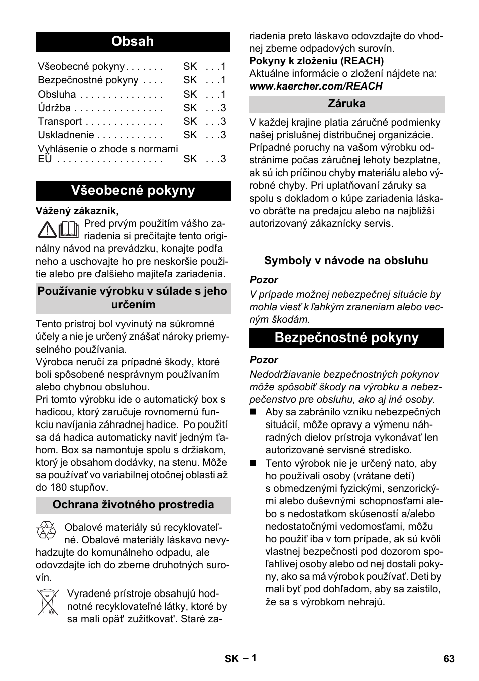 Karcher Autoreel User Manual | Page 63 / 90