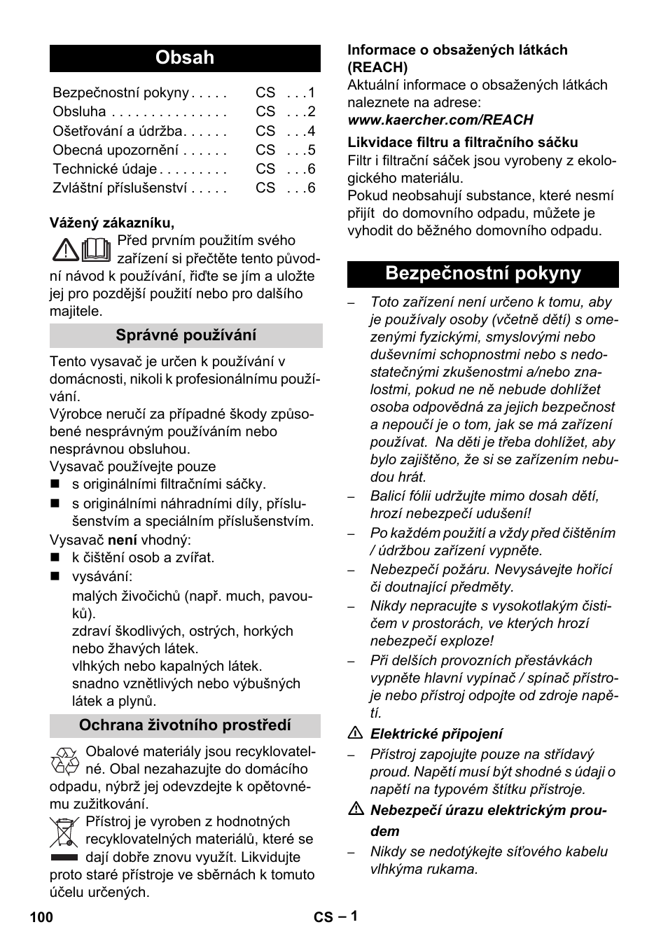 Karcher VC 6300 User Manual | Page 100 / 180