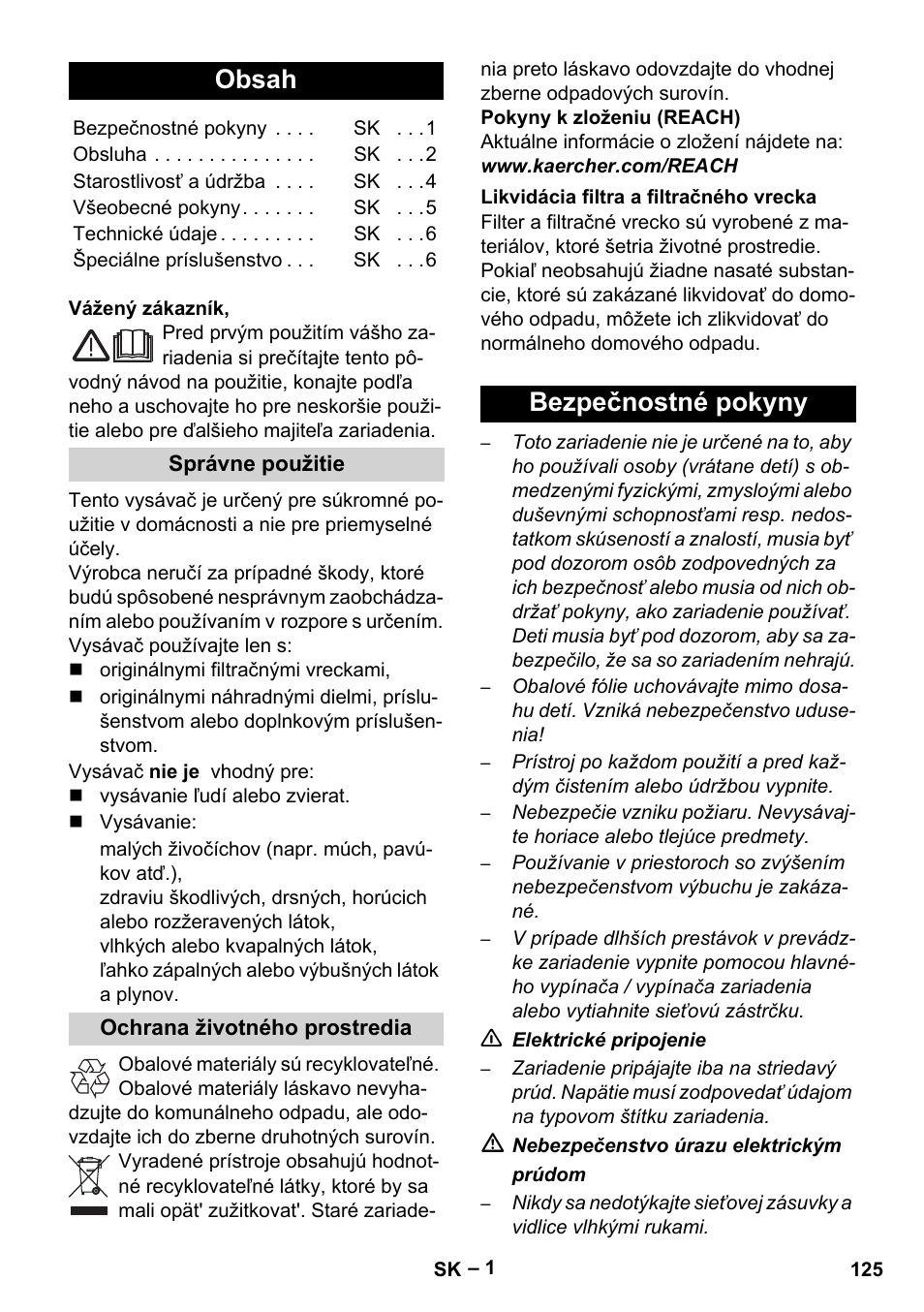 Karcher VC 6300 User Manual | Page 125 / 180