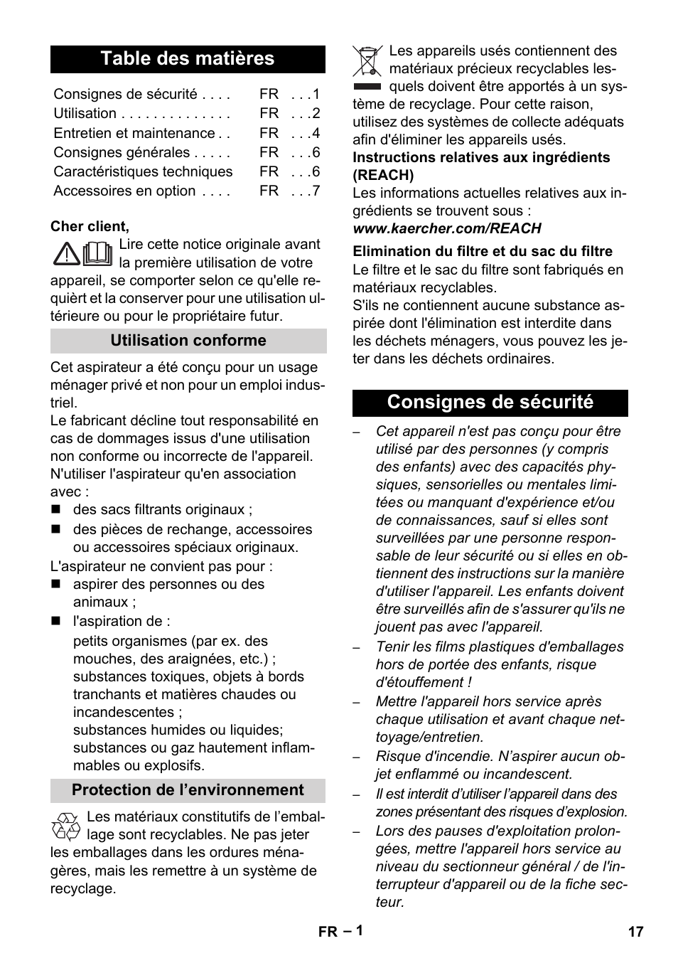 Karcher VC 6300 User Manual | Page 17 / 180