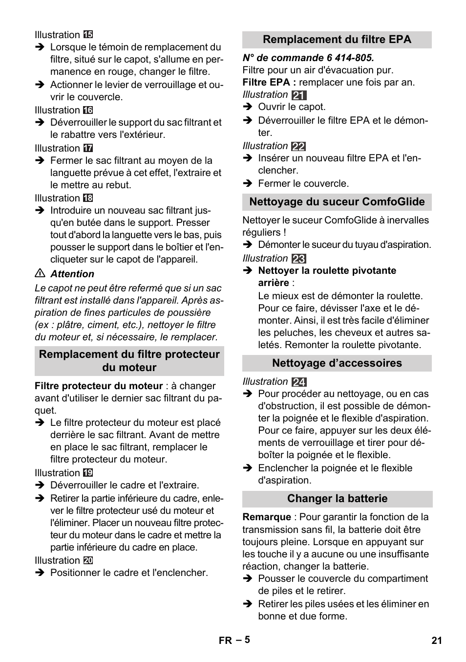 Karcher VC 6300 User Manual | Page 21 / 180