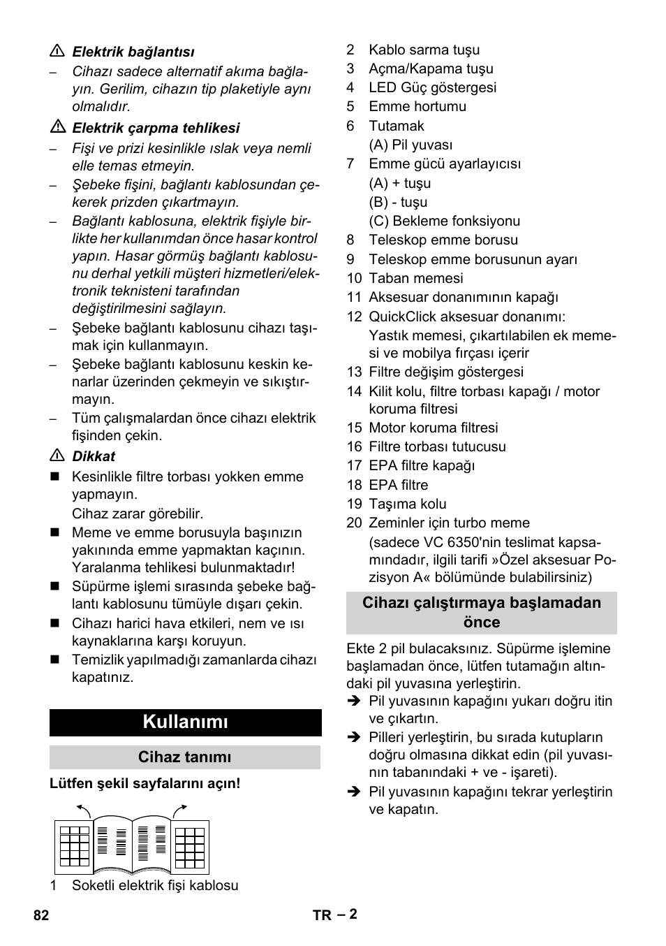 Kullanımı | Karcher VC 6300 User Manual | Page 82 / 180