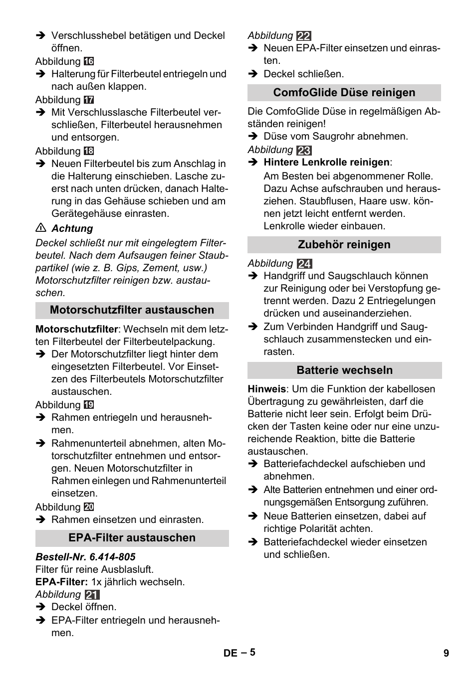 Karcher VC 6300 User Manual | Page 9 / 180