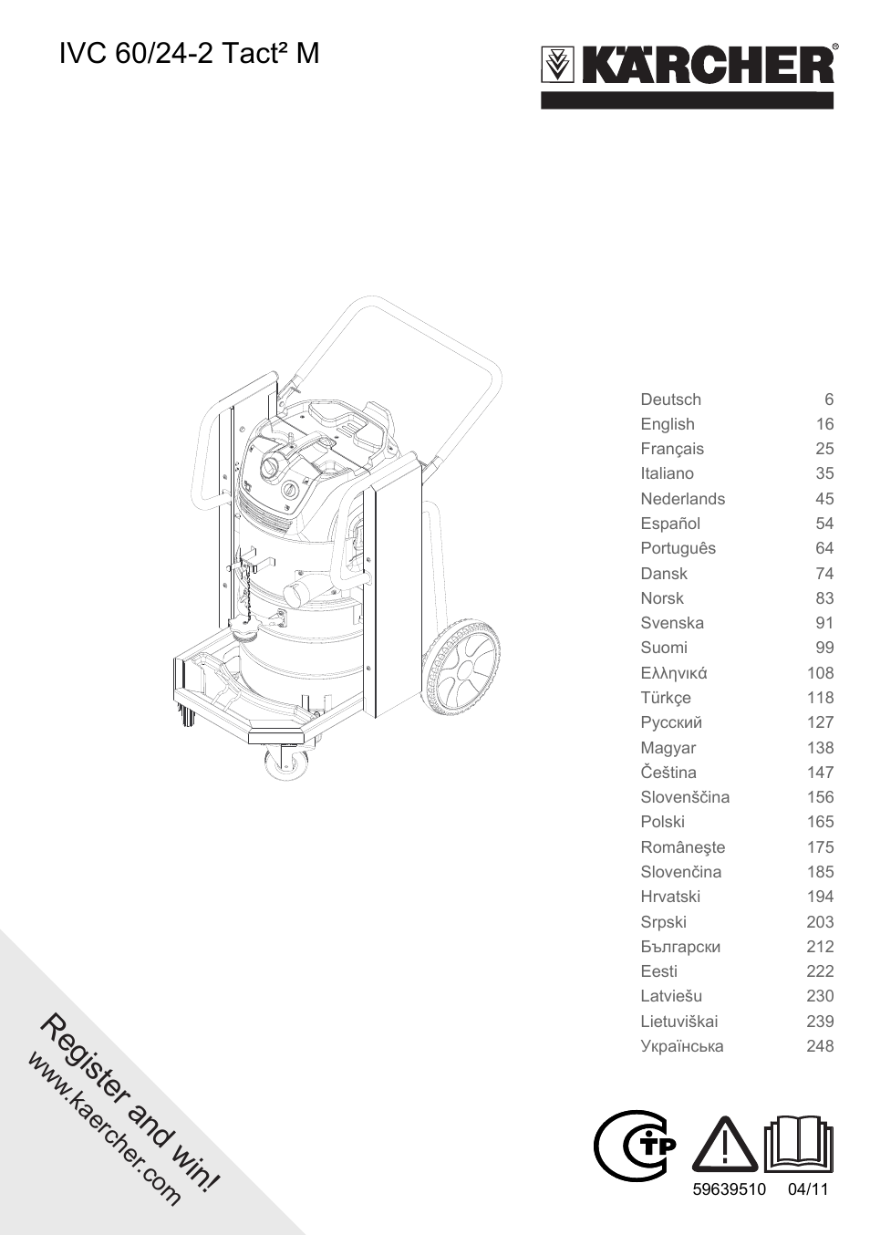 Karcher IVC 60-24-2 Tact M User Manual | 260 pages