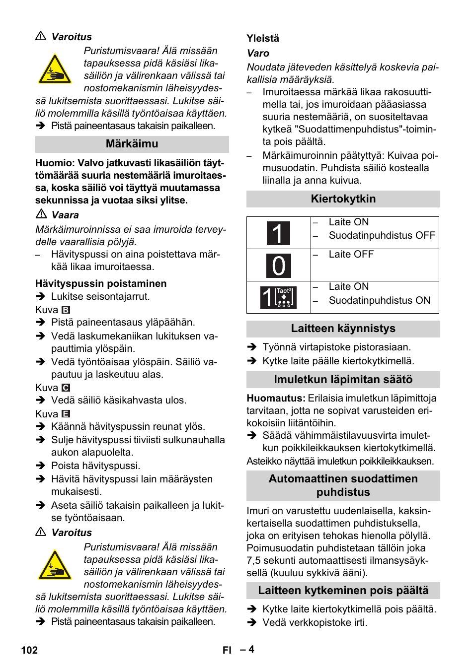 Karcher IVC 60-24-2 Tact M User Manual | Page 102 / 260