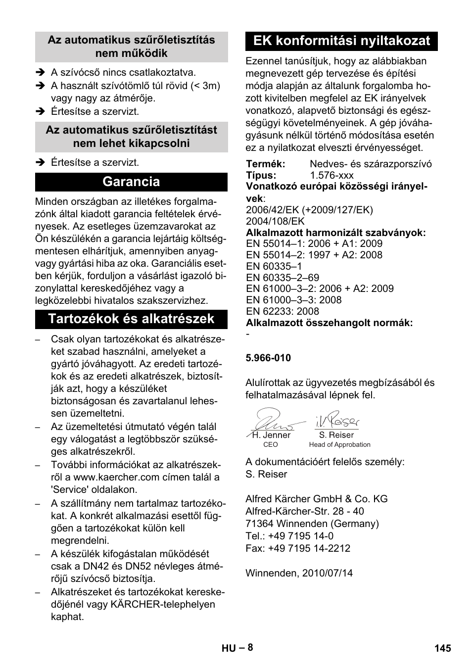 Karcher IVC 60-24-2 Tact M User Manual | Page 145 / 260