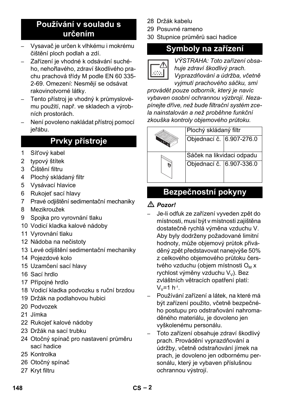 Bezpečnostní pokyny | Karcher IVC 60-24-2 Tact M User Manual | Page 148 / 260