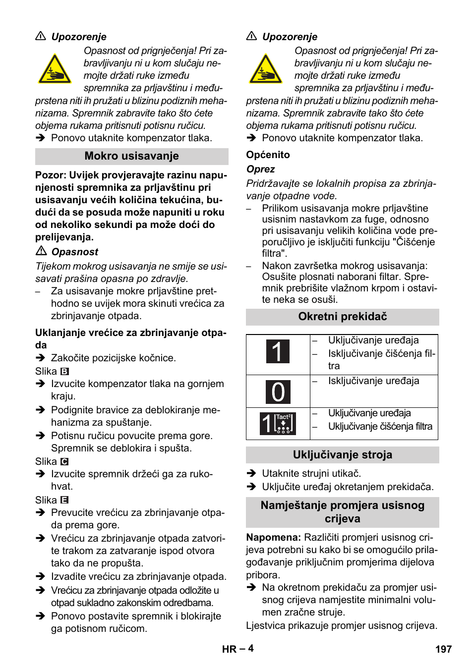 Karcher IVC 60-24-2 Tact M User Manual | Page 197 / 260