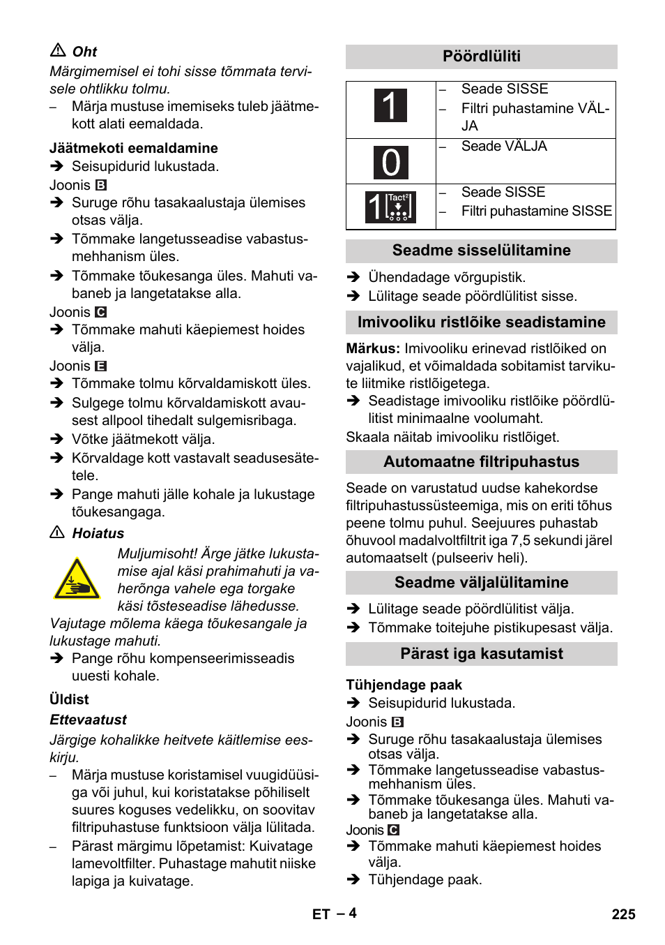 Karcher IVC 60-24-2 Tact M User Manual | Page 225 / 260