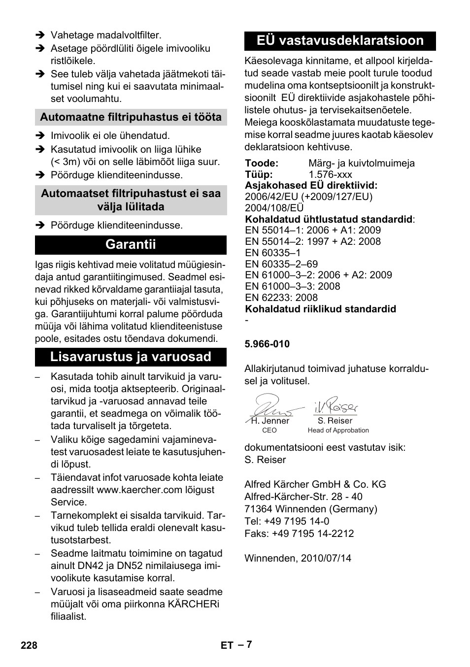 Karcher IVC 60-24-2 Tact M User Manual | Page 228 / 260