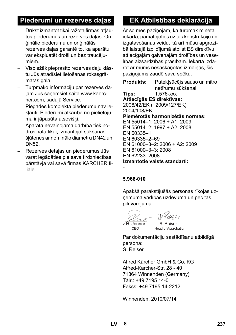 Karcher IVC 60-24-2 Tact M User Manual | Page 237 / 260