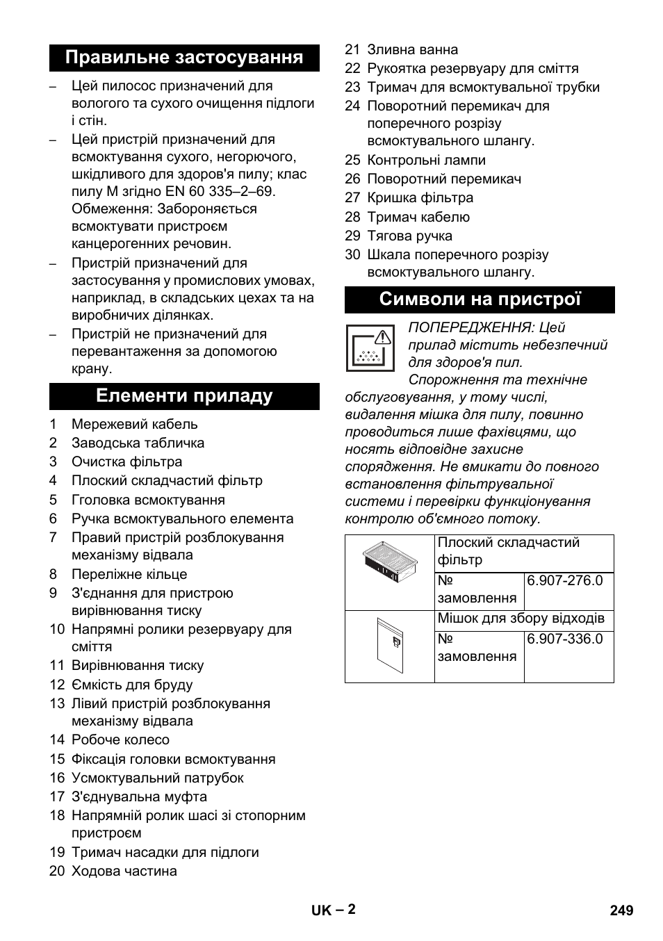 Karcher IVC 60-24-2 Tact M User Manual | Page 249 / 260