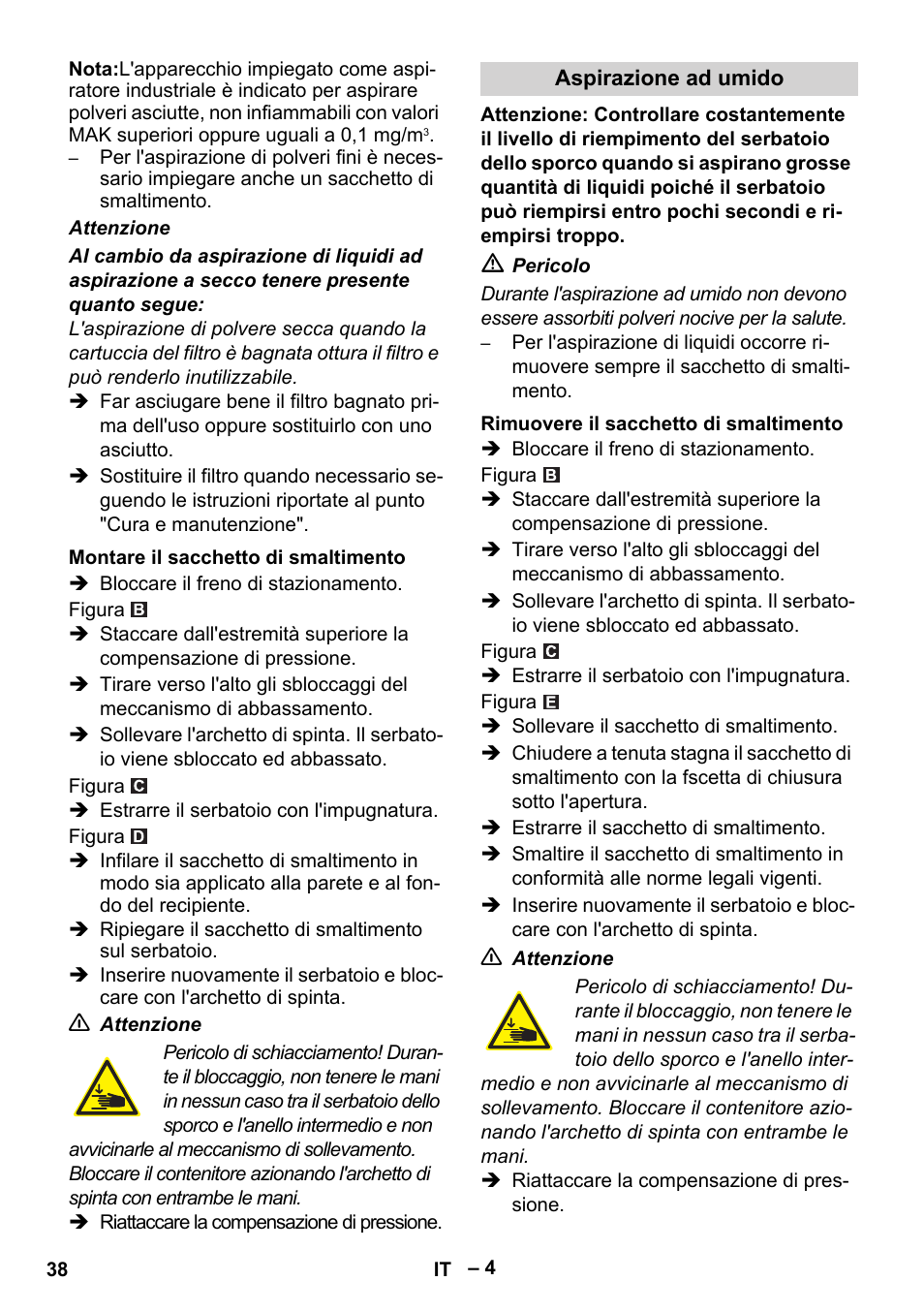 Karcher IVC 60-24-2 Tact M User Manual | Page 38 / 260