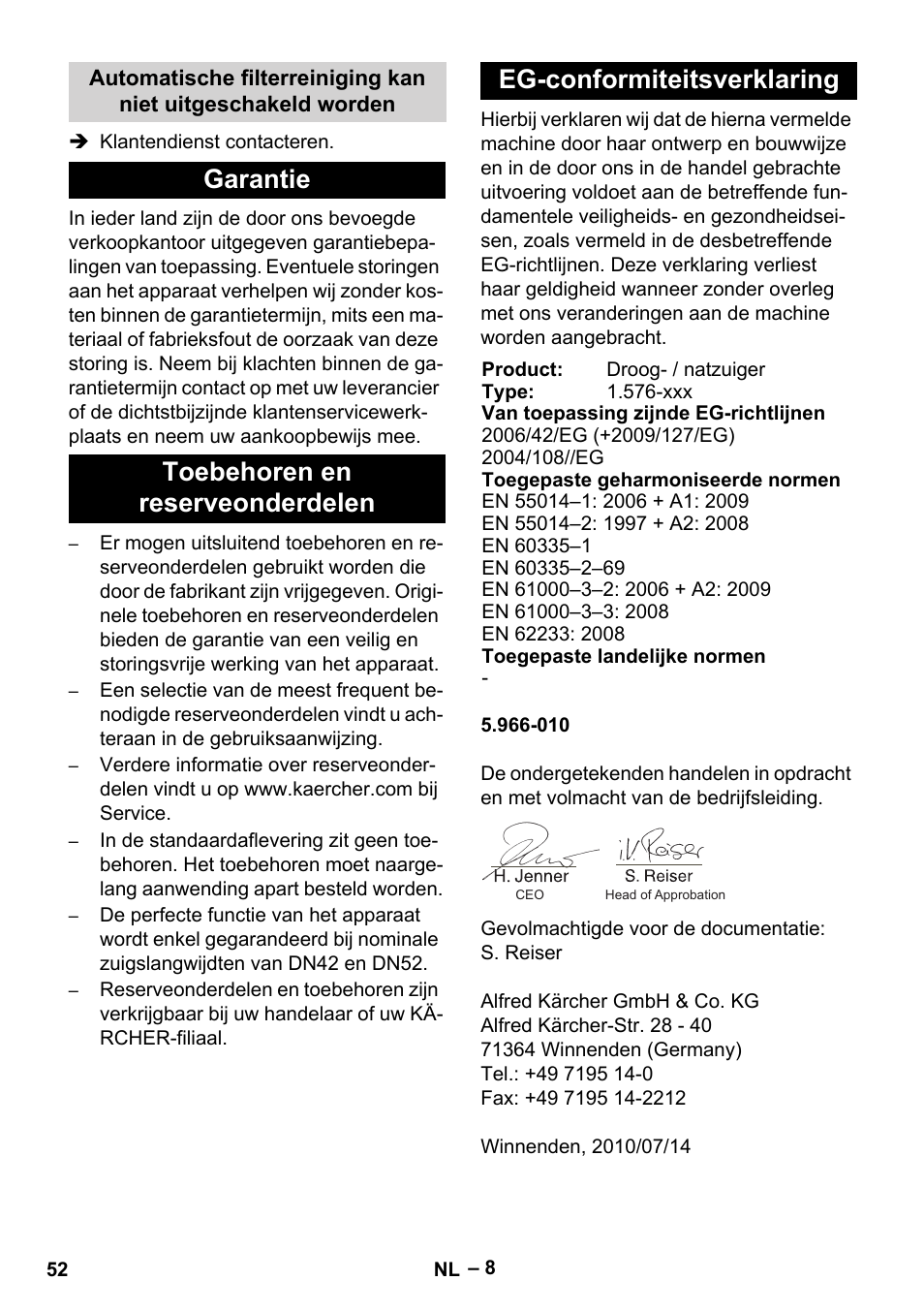 Karcher IVC 60-24-2 Tact M User Manual | Page 52 / 260