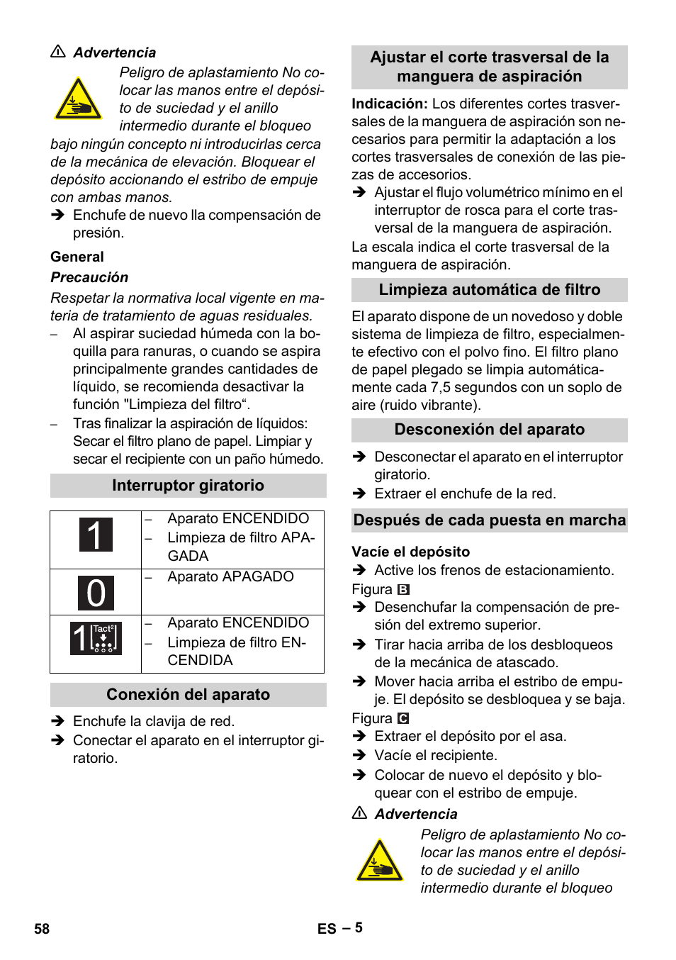 Karcher IVC 60-24-2 Tact M User Manual | Page 58 / 260