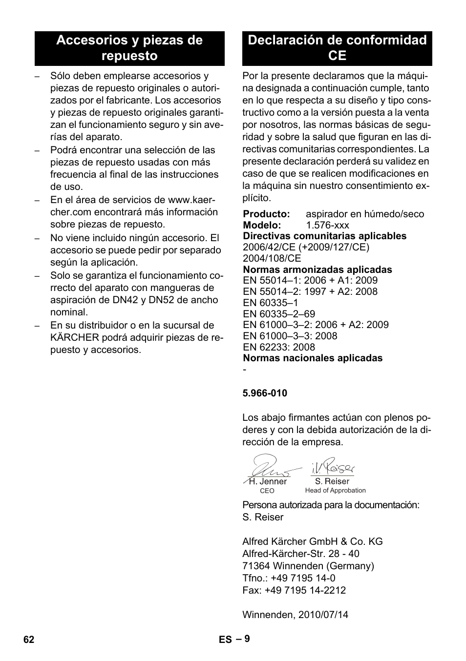 Karcher IVC 60-24-2 Tact M User Manual | Page 62 / 260