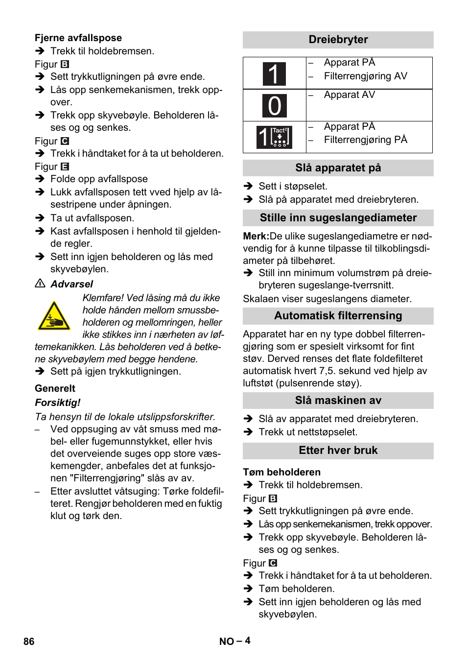 Karcher IVC 60-24-2 Tact M User Manual | Page 86 / 260