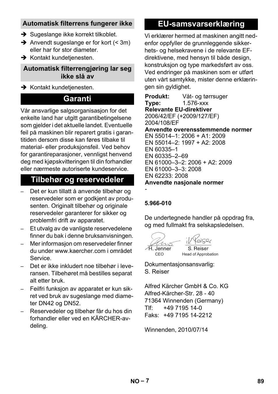 Karcher IVC 60-24-2 Tact M User Manual | Page 89 / 260