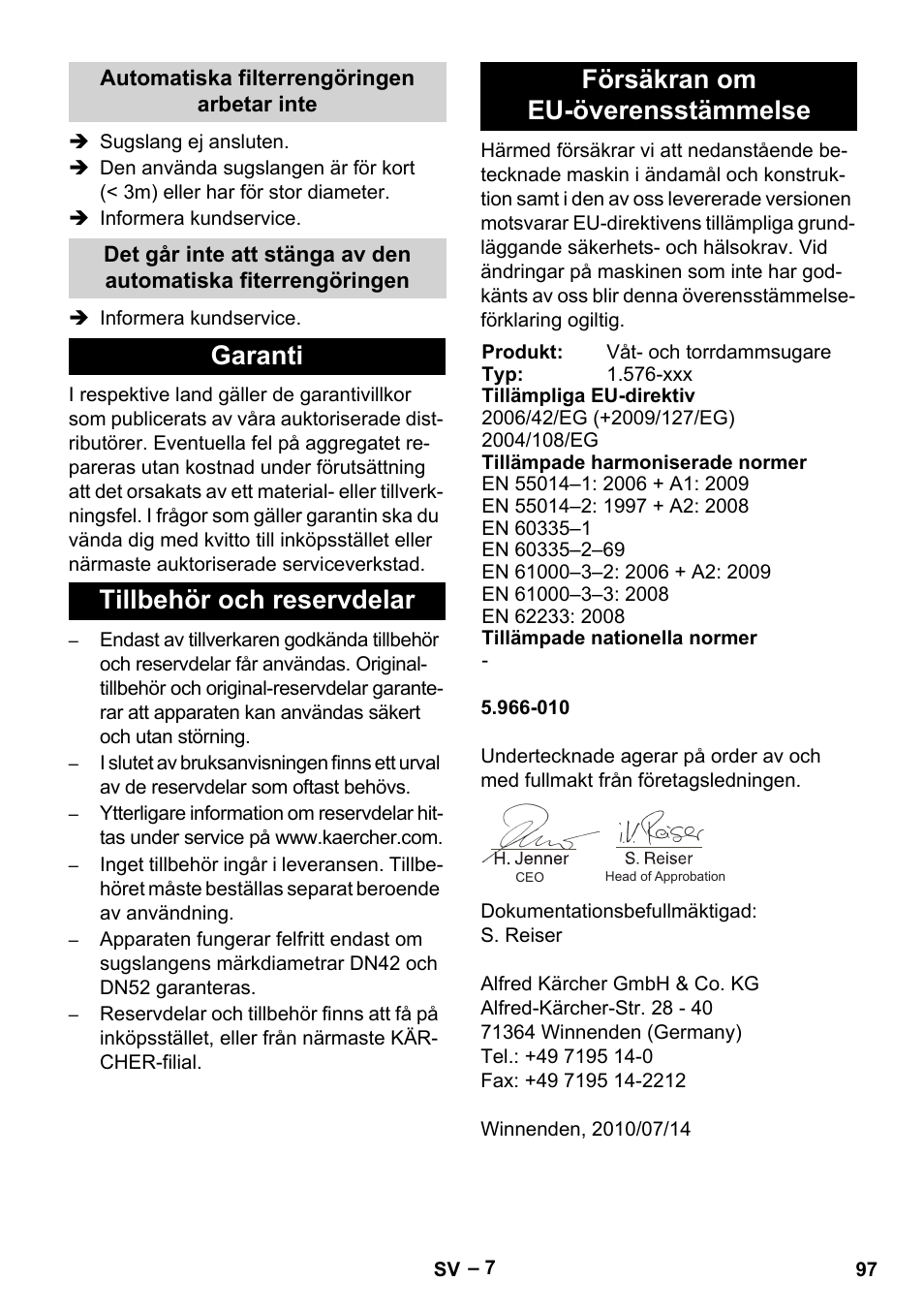 Karcher IVC 60-24-2 Tact M User Manual | Page 97 / 260