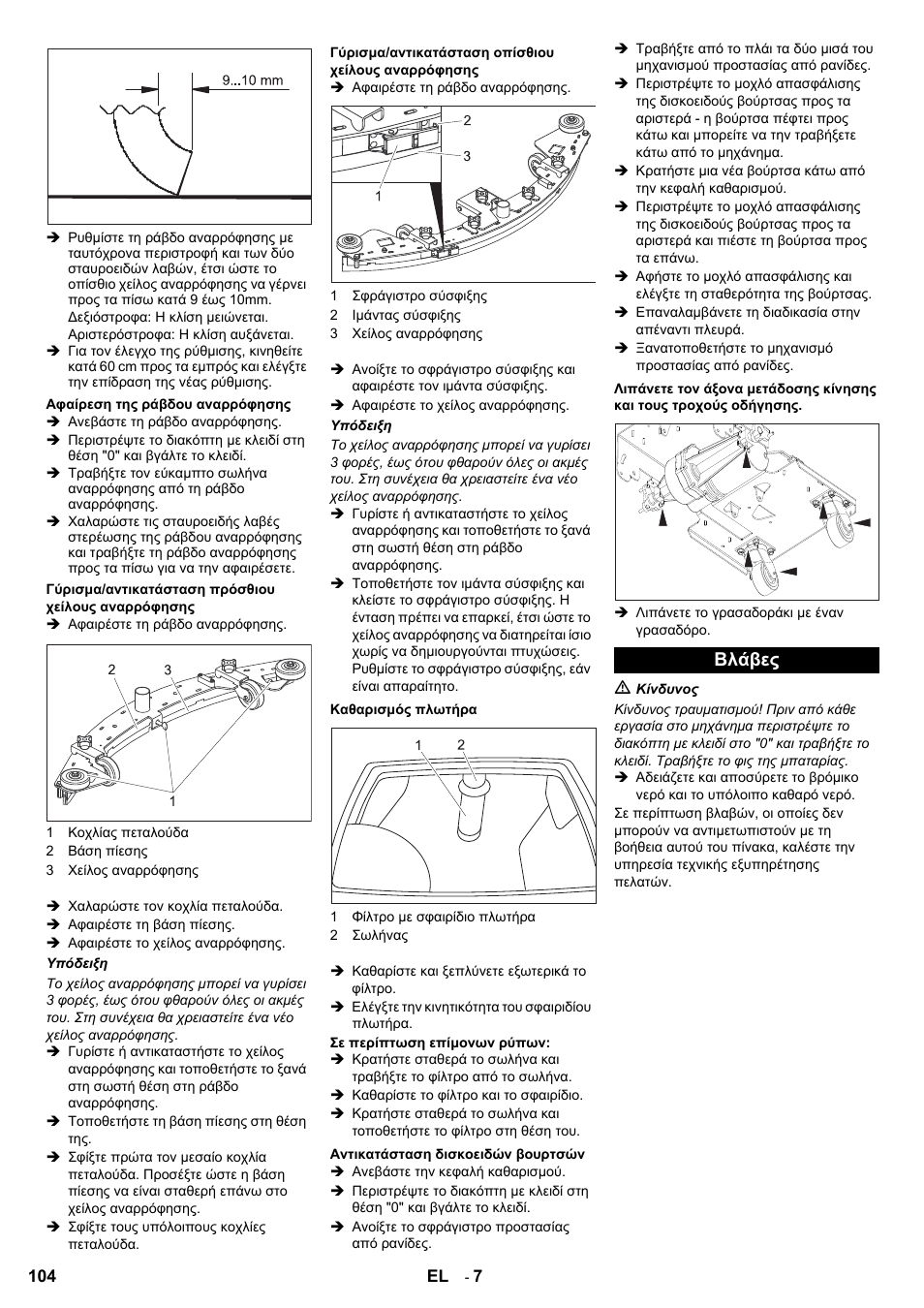 Βλάβες | Karcher BD 80-120 W Bp Pack User Manual | Page 104 / 244