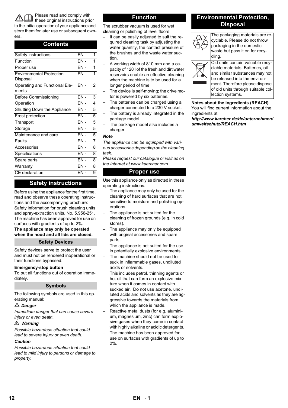 Karcher BD 80-120 W Bp Pack User Manual | Page 12 / 244