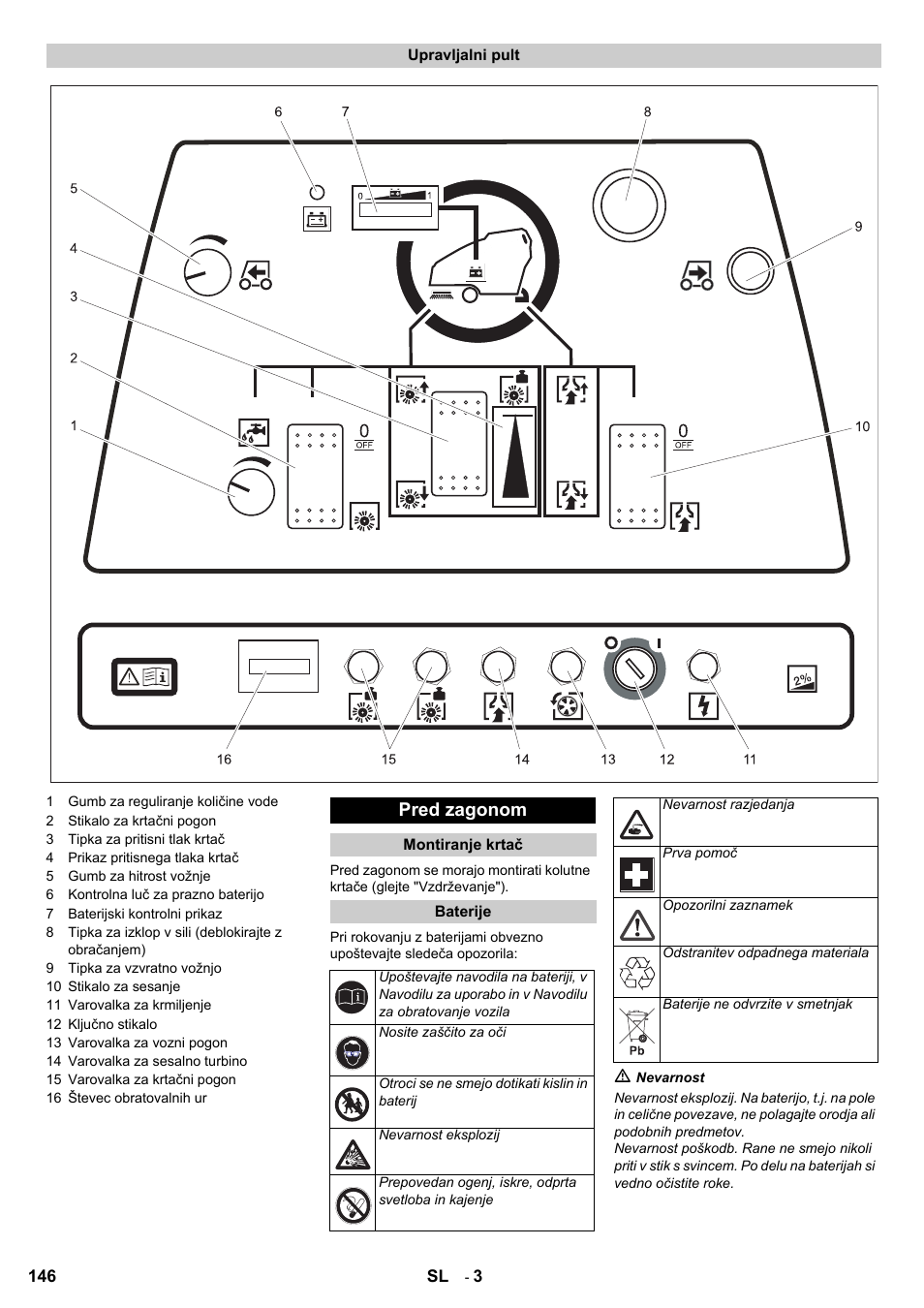 Pred zagonom | Karcher BD 80-120 W Bp Pack User Manual | Page 146 / 244