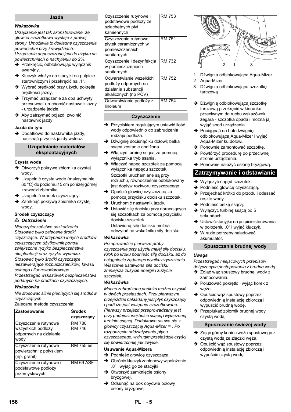 Zatrzymywanie i odstawianie | Karcher BD 80-120 W Bp Pack User Manual | Page 156 / 244