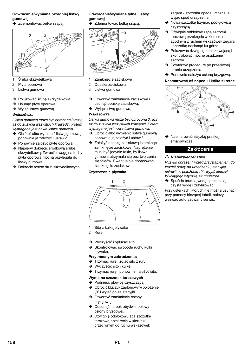 Zakłócenia | Karcher BD 80-120 W Bp Pack User Manual | Page 158 / 244