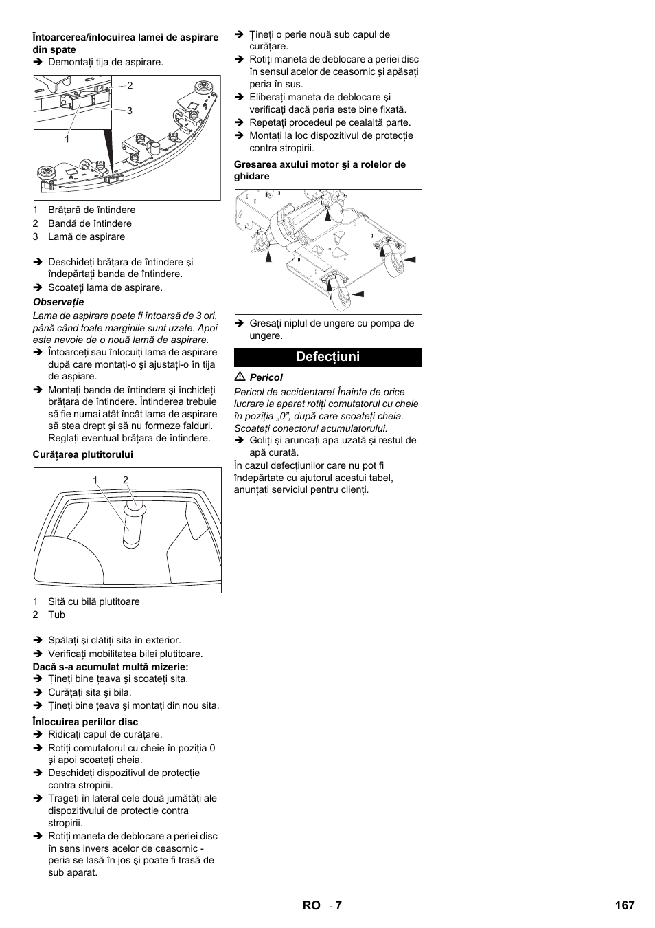 Defecţiuni | Karcher BD 80-120 W Bp Pack User Manual | Page 167 / 244