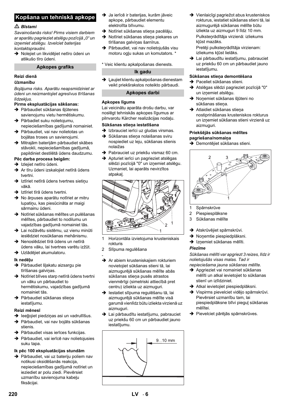 Kopšana un tehniskā apkope | Karcher BD 80-120 W Bp Pack User Manual | Page 220 / 244