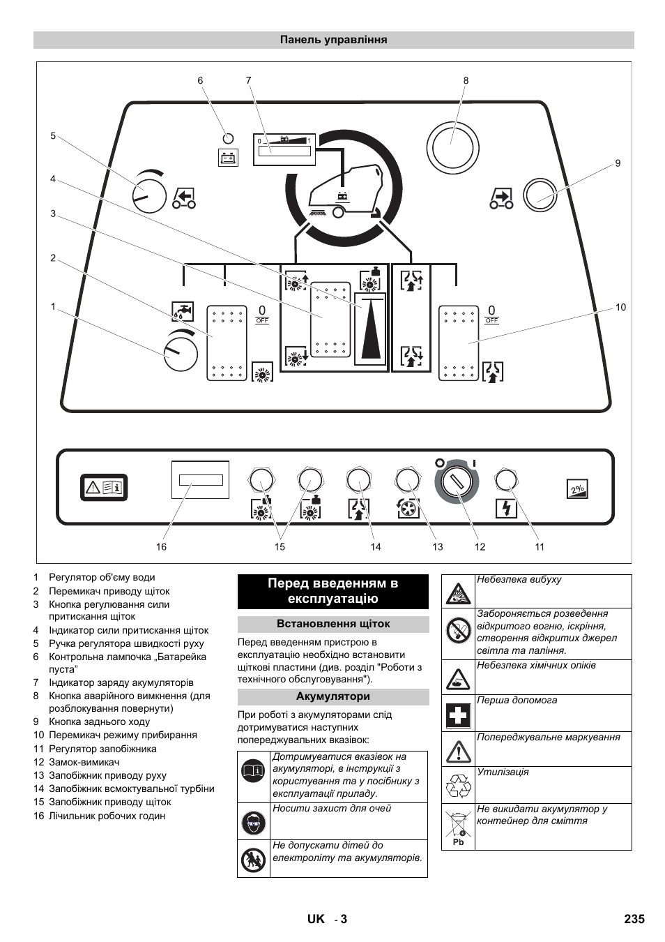 Перед введенням в експлуатацію | Karcher BD 80-120 W Bp Pack User Manual | Page 235 / 244